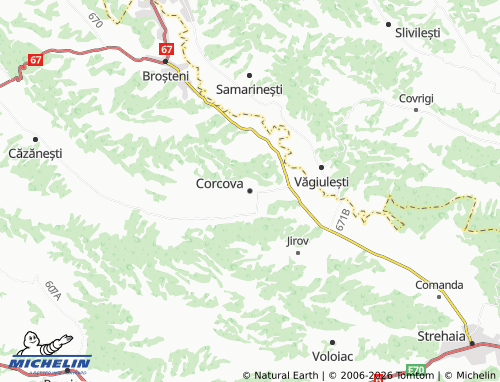 MICHELIN Corcova map - ViaMichelin