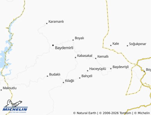 Mappa MICHELIN Kabasakal - ViaMichelin