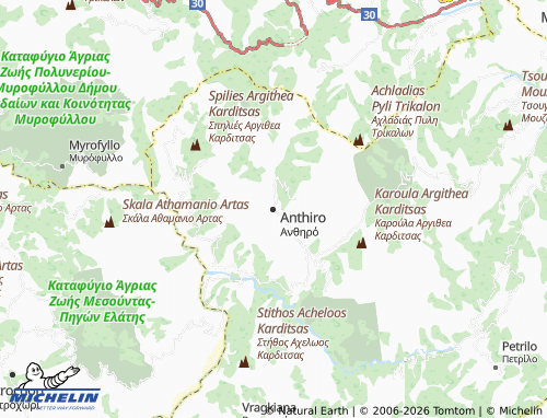 Carte MICHELIN Anthiro - ViaMichelin