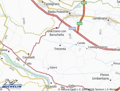 Mapa MICHELIN Trecenta - ViaMichelin