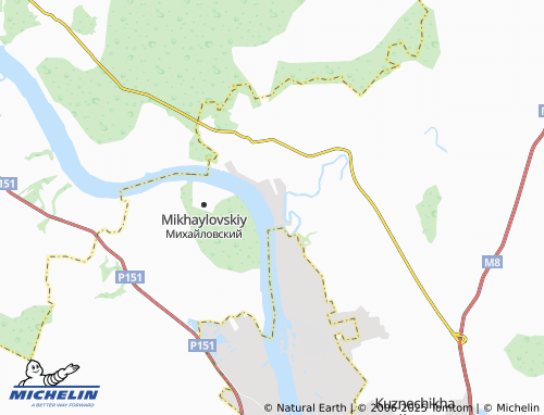 Carte MICHELIN Ust'ye - ViaMichelin