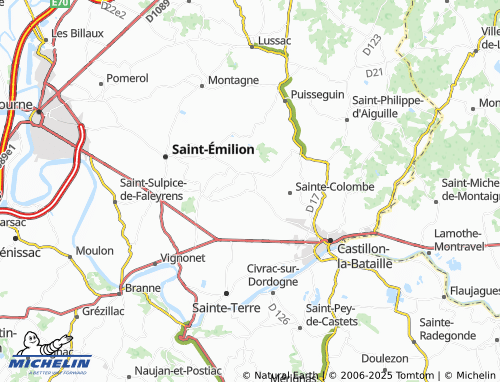 Carte MICHELIN Saint-Étienne-de-Lisse - ViaMichelin