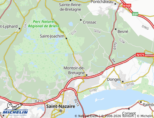 Carte MICHELIN Saint-Malo-de-Guersac - ViaMichelin