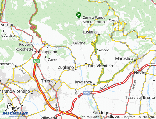 MICHELIN-Landkarte Lugo di Vicenza - ViaMichelin