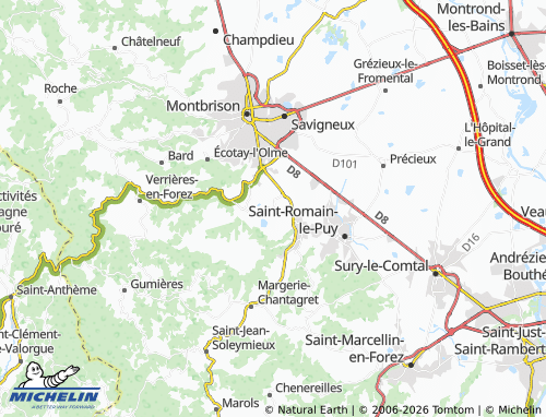 Carte MICHELIN Saint-Thomas-la-Garde - ViaMichelin