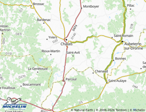 Mapa MICHELIN Saint-Avit - ViaMichelin