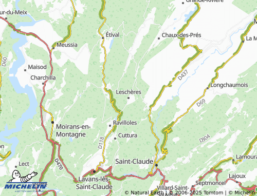 MICHELIN Leschères map - ViaMichelin