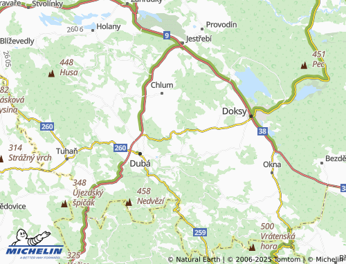 MICHELIN-Landkarte Vrchovany - ViaMichelin