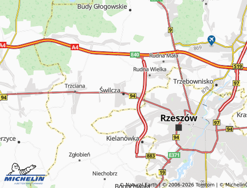 MICHELIN Świlcza map - ViaMichelin