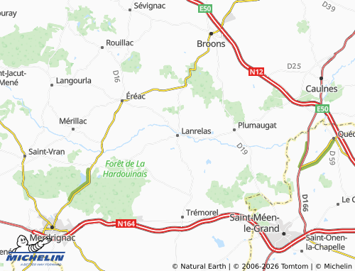 Mapa MICHELIN Lanrelas - ViaMichelin