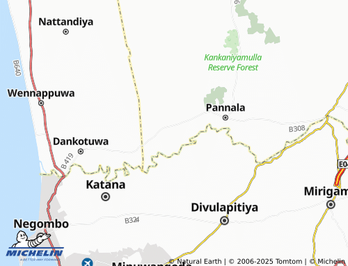 MICHELIN Panwalakumbura map - ViaMichelin