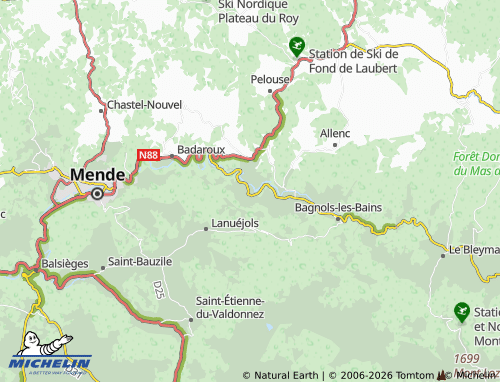 Mapa MICHELIN Sainte-Hélène - ViaMichelin