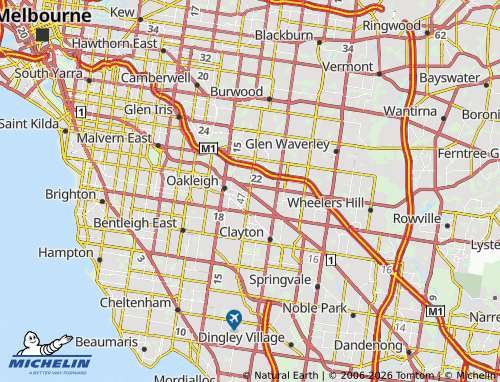 Mapa MICHELIN Oakleigh East - ViaMichelin