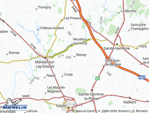 MICHELIN Bessay map - ViaMichelin