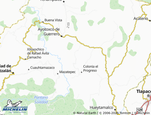 Mappa MICHELIN San Antonio Metzonapa - ViaMichelin