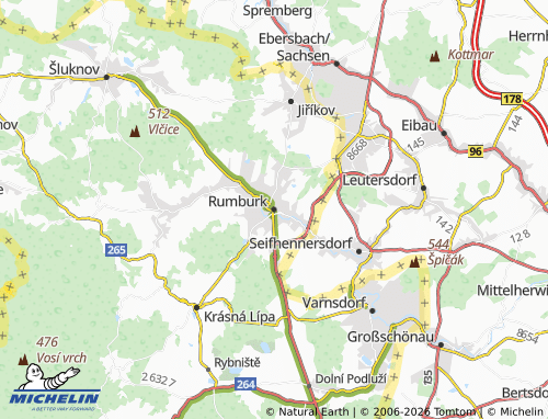 Mapa MICHELIN Rumburk - ViaMichelin