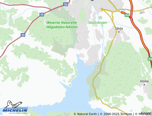 MICHELIN Bodarna map - ViaMichelin