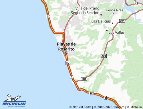 MICHELIN Lomas de Coronado map - ViaMichelin