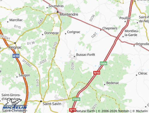 Mapa MICHELIN Bussac-Forêt - ViaMichelin