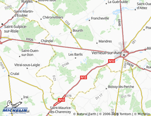 MICHELIN Les Barils map - ViaMichelin