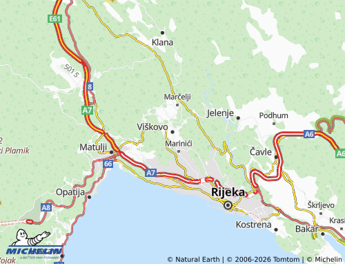 Mapa MICHELIN Viškovo - ViaMichelin