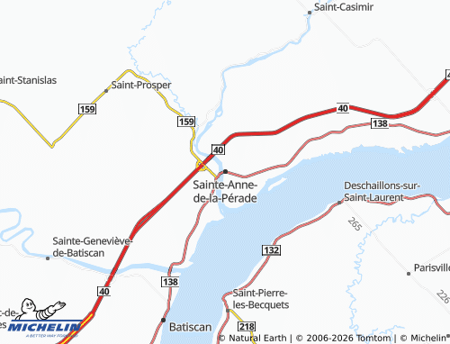 Carte MICHELIN Sainte-Anne-de-la-Pérade - ViaMichelin