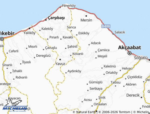 MICHELIN Çilekli map - ViaMichelin