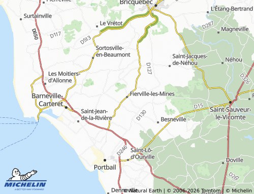 MICHELIN Fierville-les-Mines map - ViaMichelin