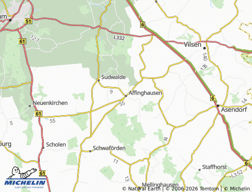 MICHELIN Affinghausen map - ViaMichelin