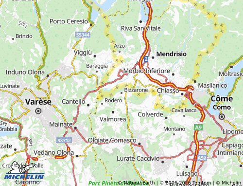 MICHELIN Bizzarone map - ViaMichelin