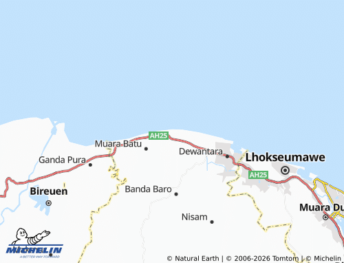 MICHELIN Keude Bungkaih map - ViaMichelin