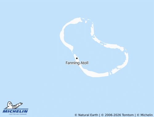 MICHELIN-Landkarte Fanning Atoll - ViaMichelin