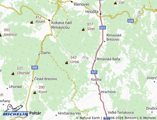 MICHELIN Lehota nad Rimavicou map - ViaMichelin