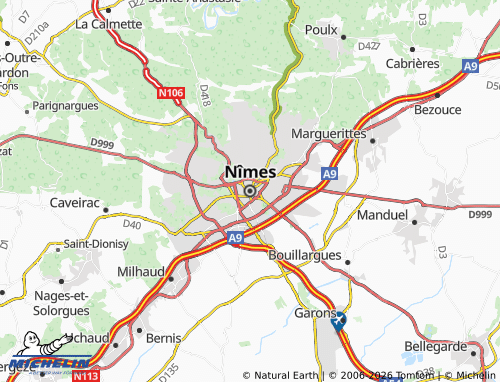 Mappa MICHELIN Nîmes - ViaMichelin