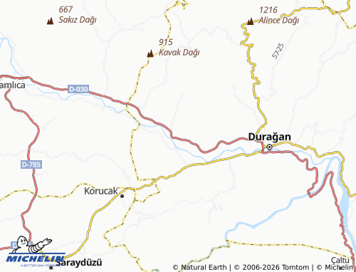 MICHELIN-Landkarte Akçabük - ViaMichelin