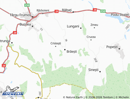 MICHELIN Brăești map - ViaMichelin