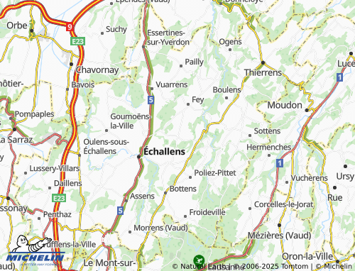 MICHELIN Sugnens map - ViaMichelin