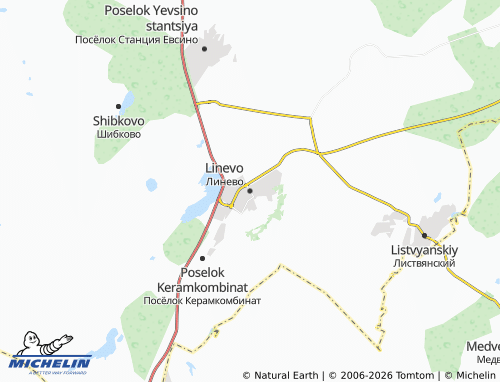 MICHELIN-Landkarte Linevo - ViaMichelin