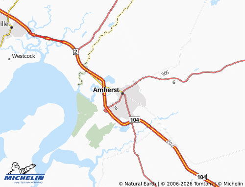 Mapa MICHELIN Amherst - ViaMichelin