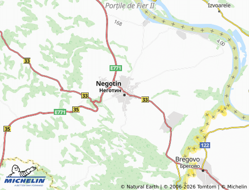 MICHELIN-Landkarte Negotin - ViaMichelin