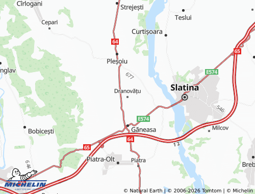 MICHELIN Dranovățu map - ViaMichelin