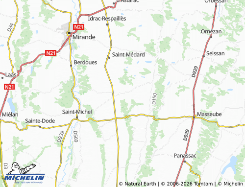 MICHELIN-Landkarte Moncassin - ViaMichelin