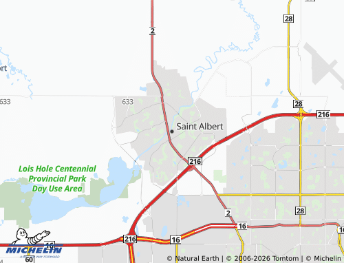 MICHELIN Saint Albert map - ViaMichelin