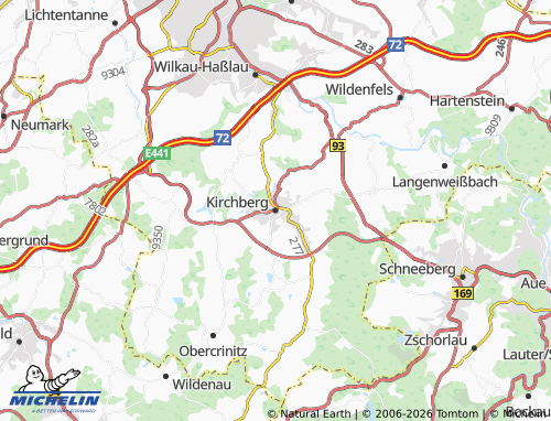 MICHELIN Kirchberg map - ViaMichelin