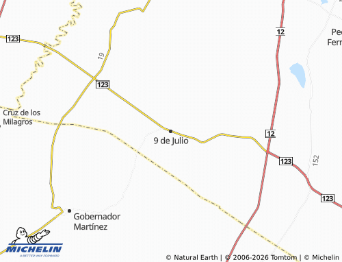Mapa MICHELIN 9 de Julio - ViaMichelin