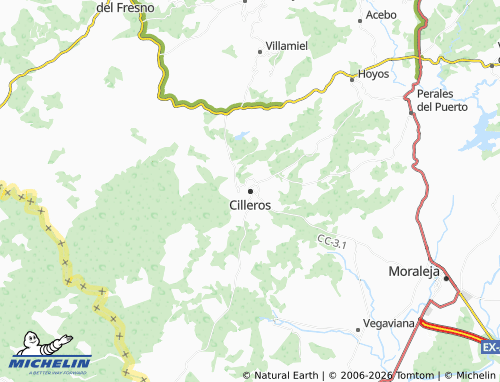 Mapa MICHELIN Cilleros - ViaMichelin