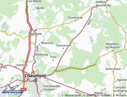 MICHELIN Darmannes map - ViaMichelin