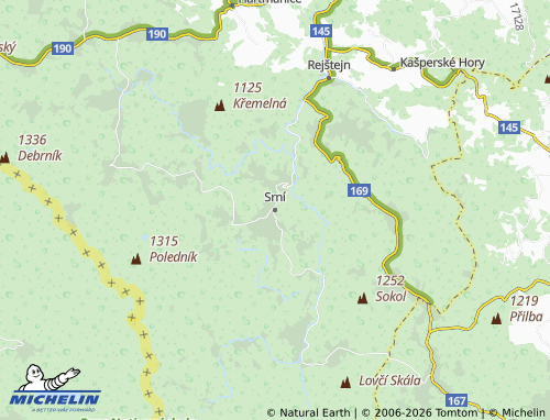 MICHELIN Srní map - ViaMichelin