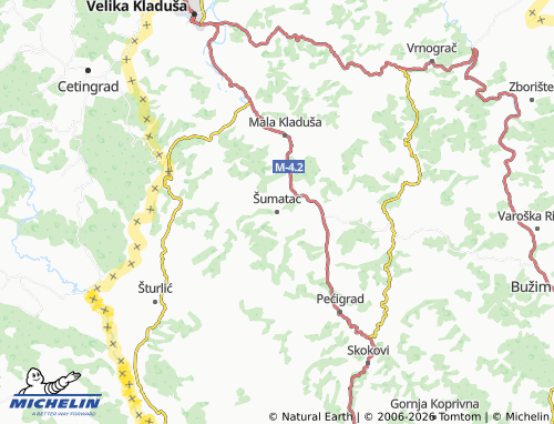 Mappa MICHELIN Šumatac - ViaMichelin