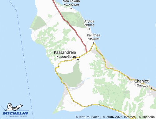 MICHELIN Kassandreia map - ViaMichelin